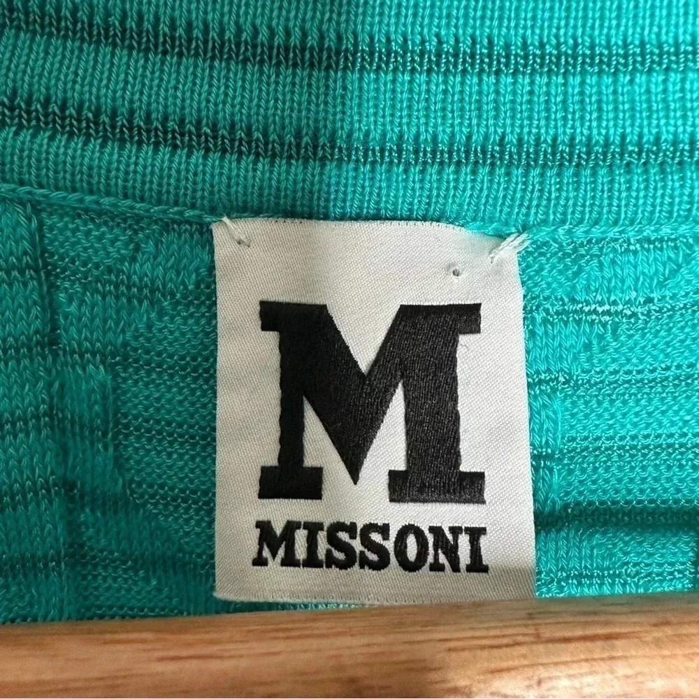 M Missoni Textured V-Neck Knit Sweater Size 6 - Picture 8 of 11